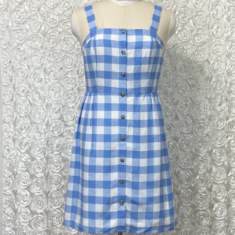 J.Crew | Gingham Button Front Dress